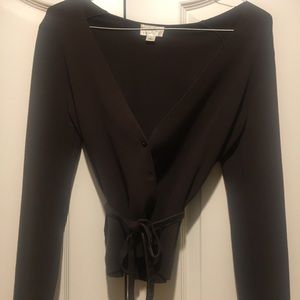 Dark brown button down sweater by Ann Taylor Loft